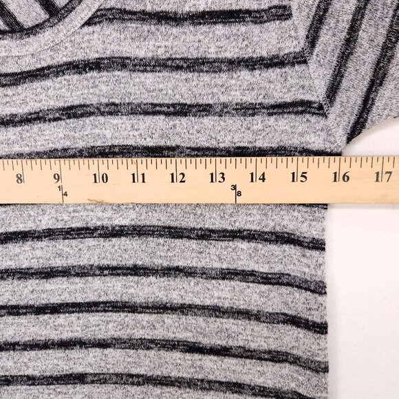 Rag & Bone T-Shirt Dress Size Small Gray Striped Pull Over Tunic Stretch - Picture 9 of 11